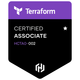 HashiCorp Certified: Terraform Associate (002) badge